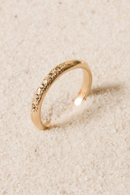 Gold Andes Ring with Green Sapphire