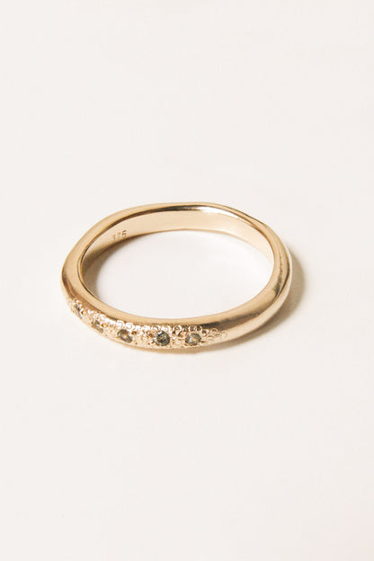 Gold Andes Ring with Green Sapphire