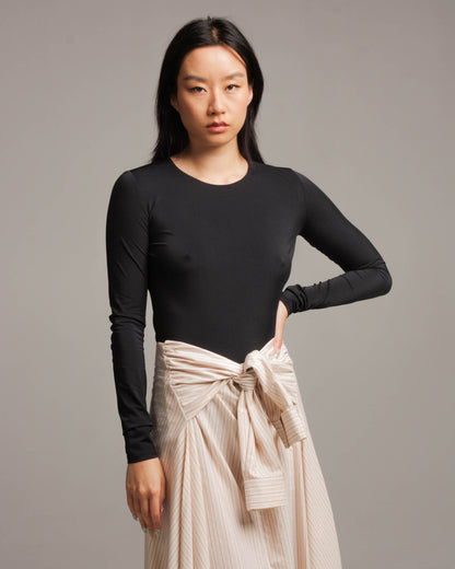 Black Long Sleeve Bodysuit