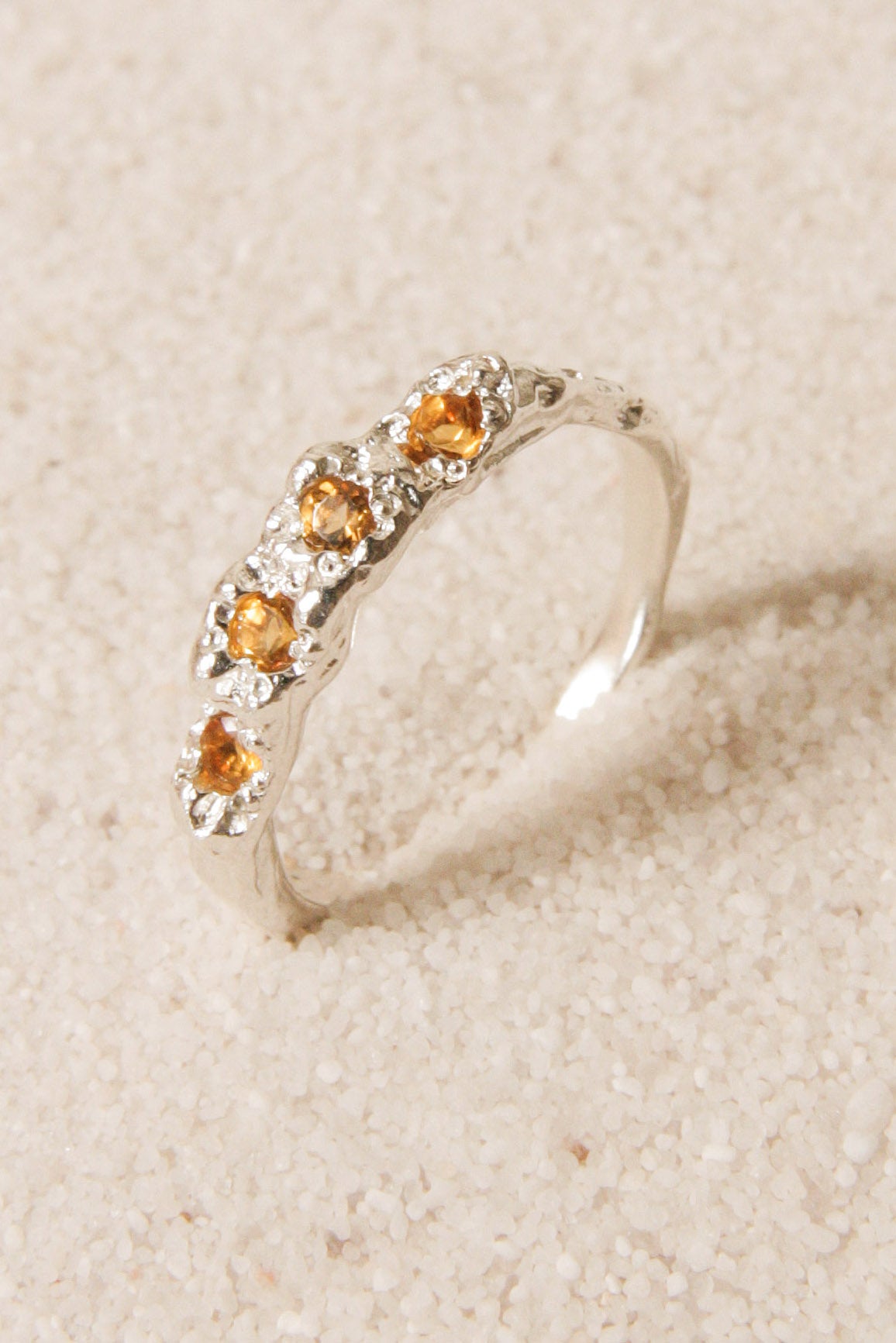 Silver Cirus Ring with Citrine