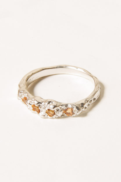 Silver Cirus Ring with Citrine