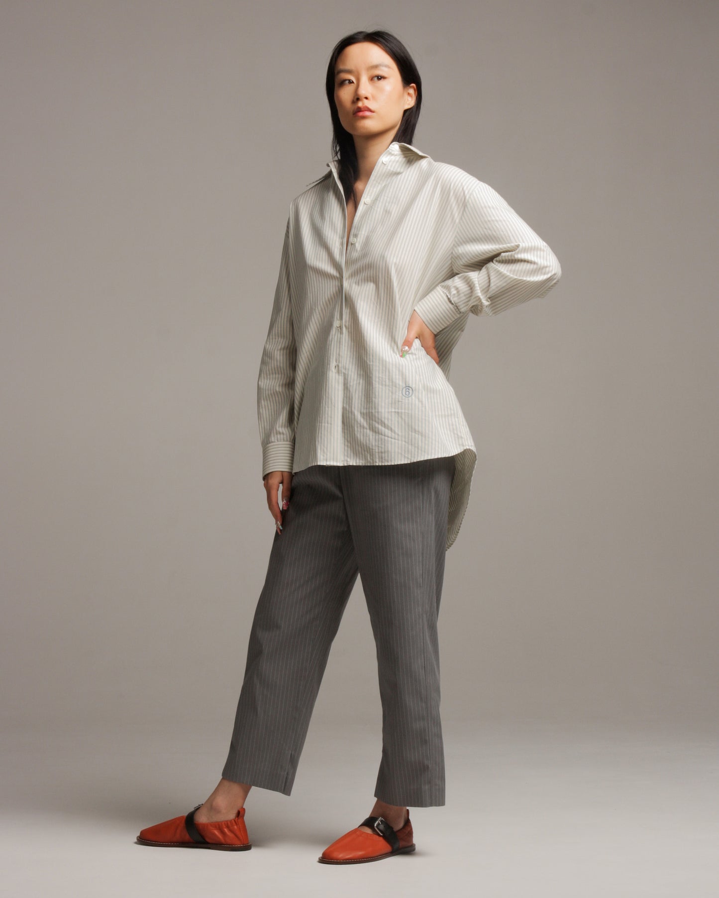 Relaxed Ash Tailored Striped Pant
