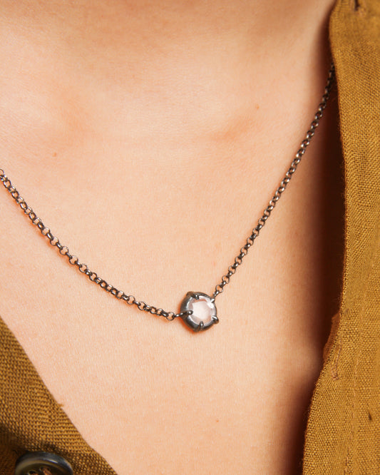 Belquis Pink Quartz Necklace