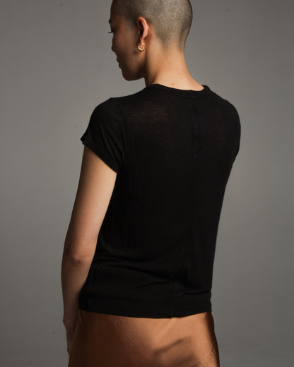 Black Cropped Level Tee