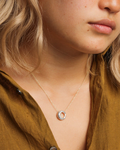 Cleo Diamond Pendant with Gold Chain