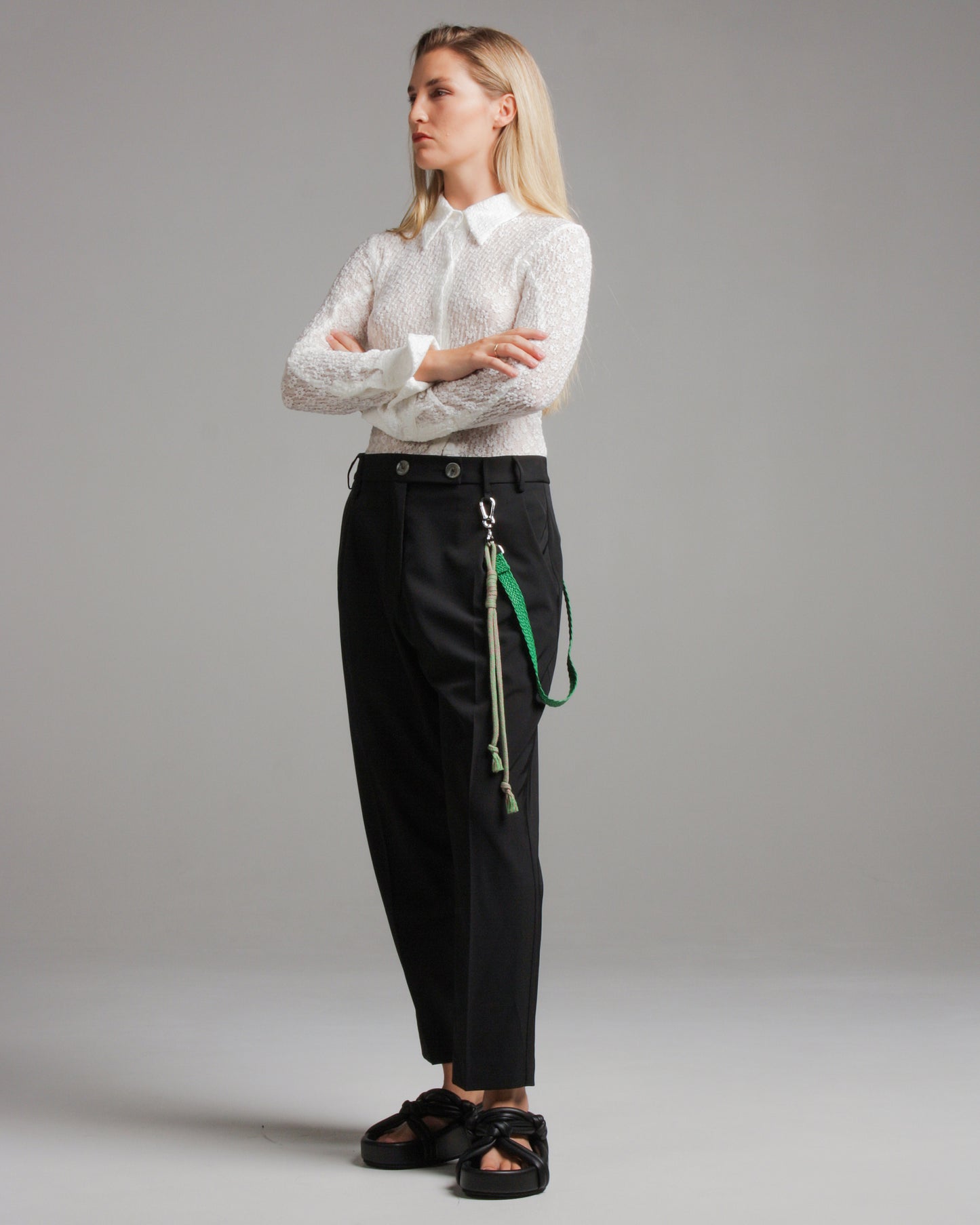 Poly Tech Pleated Tapered Pant