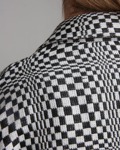 Checkerboard Military Jacket