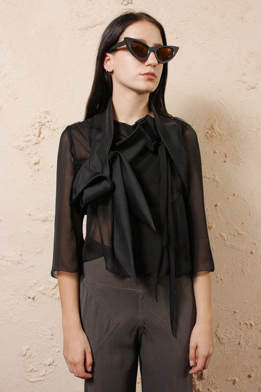 Sheer Cropped Jacket