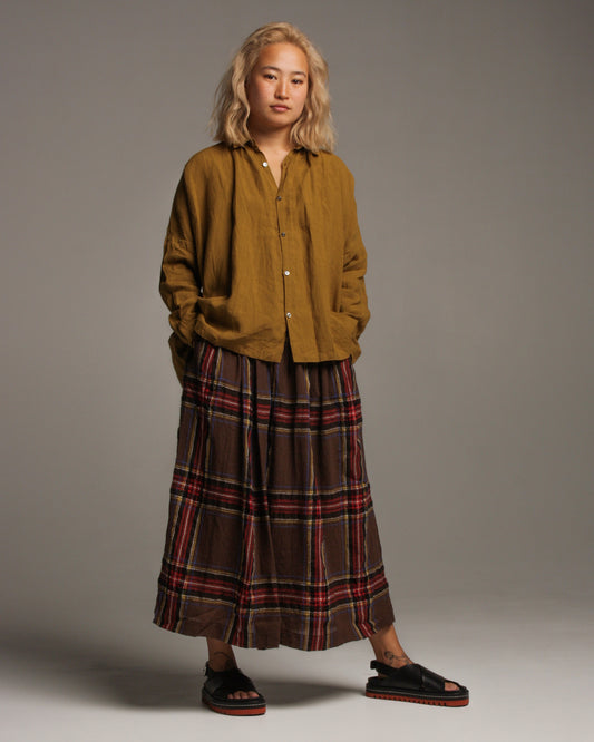 Mustard Relaxed Linen Shirt