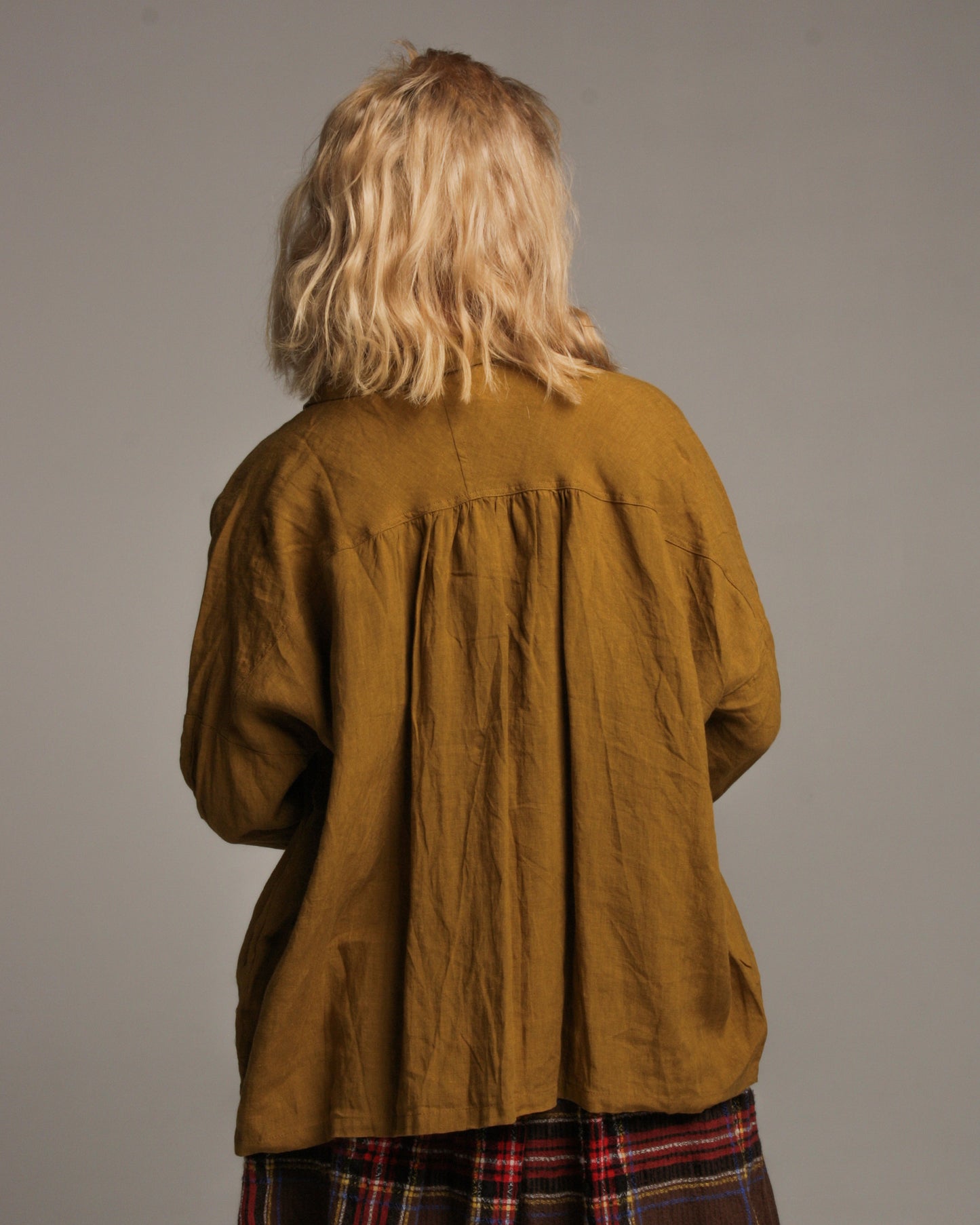 Mustard Relaxed Linen Shirt