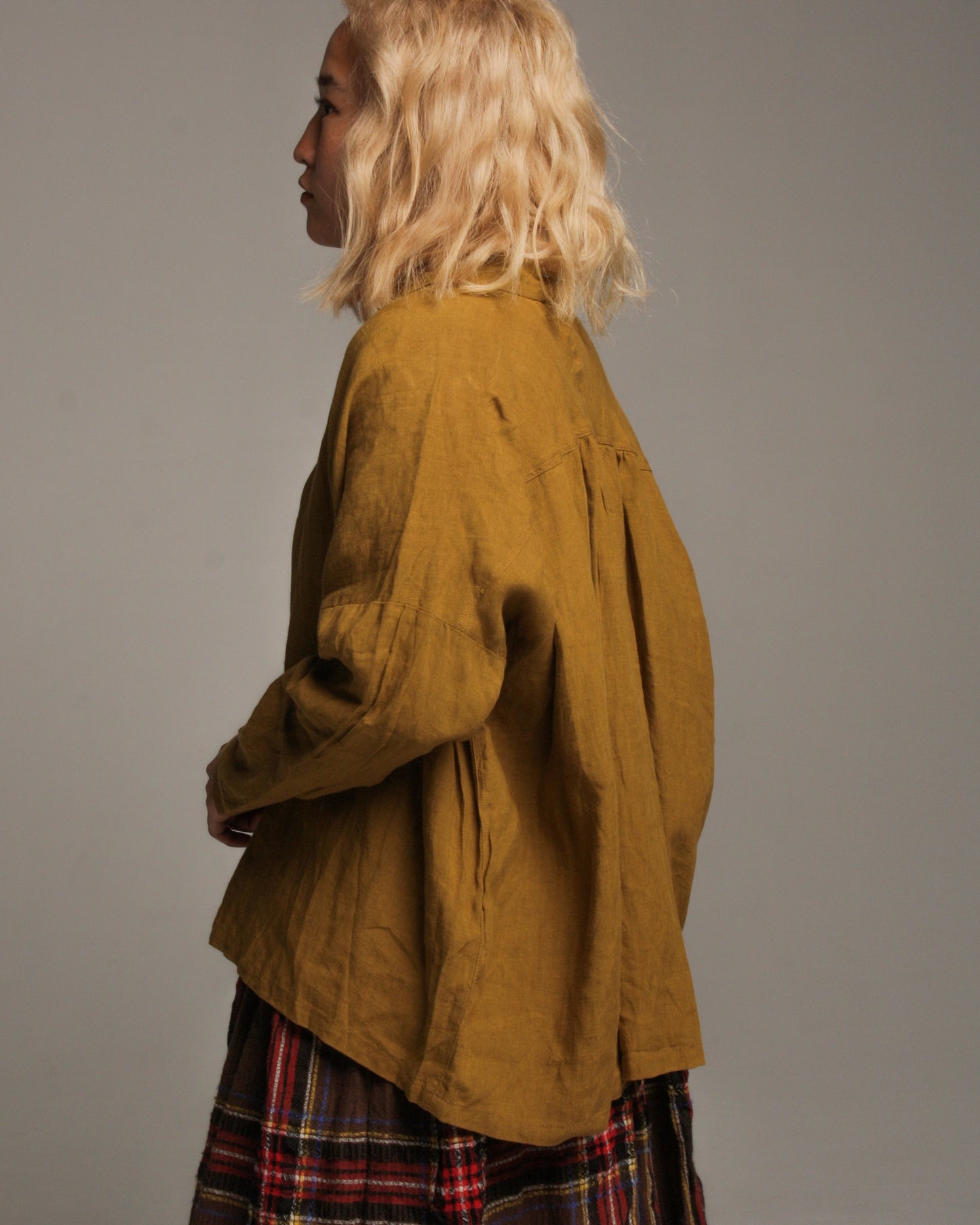 Mustard Relaxed Linen Shirt