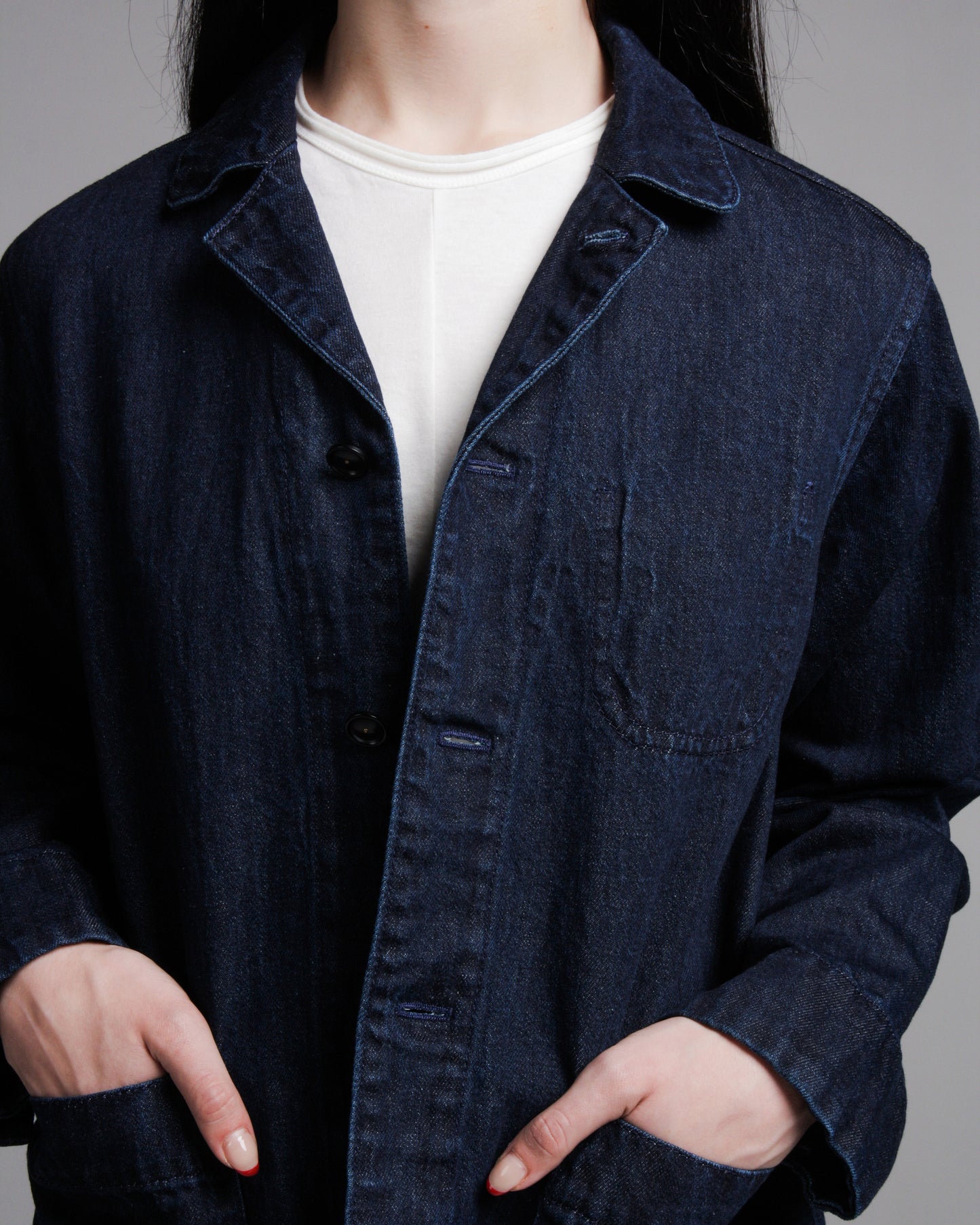 Indigo Cotton Linen Denim Jacket Dilettante