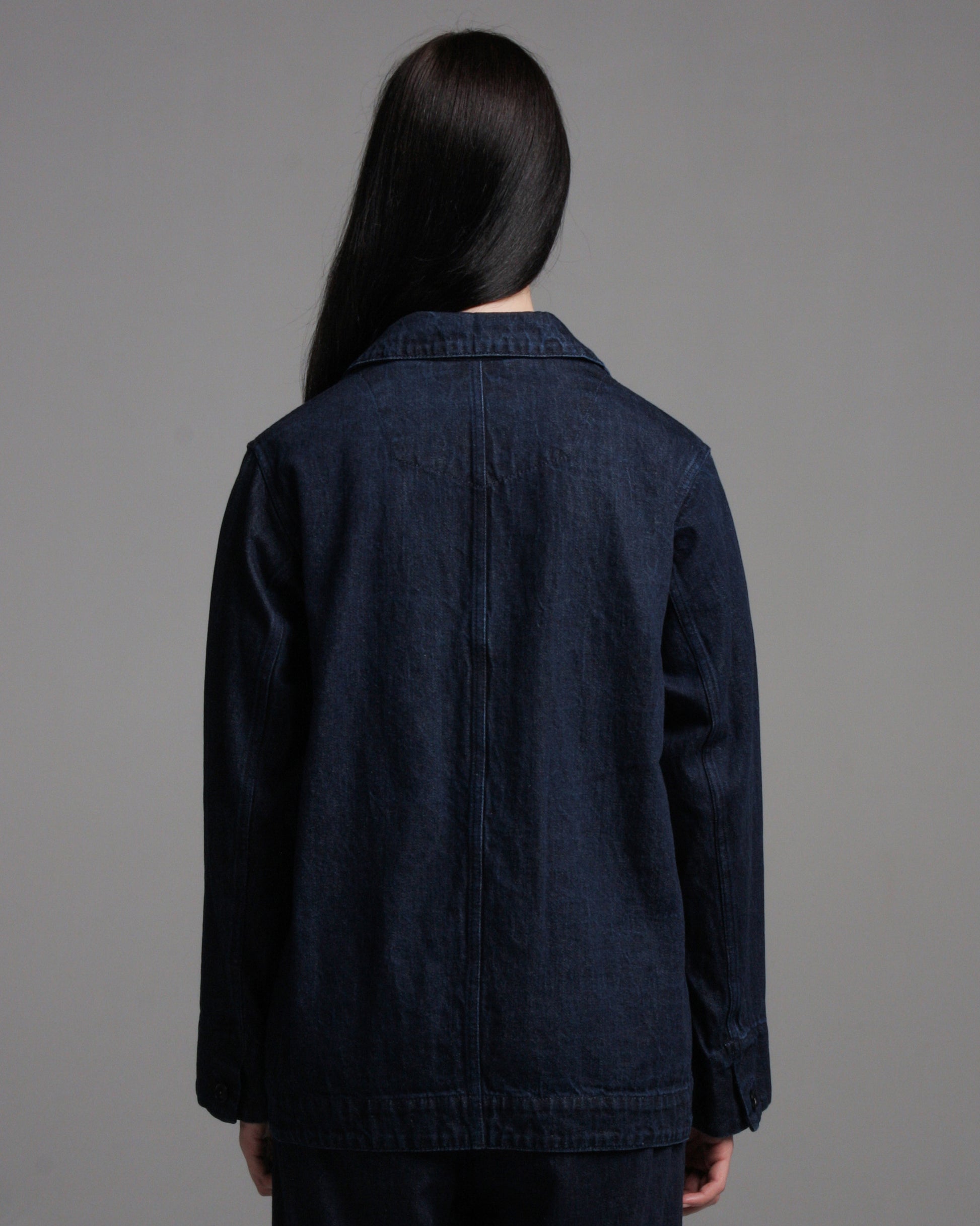 Indigo Cotton Linen Denim Jacket Dilettante