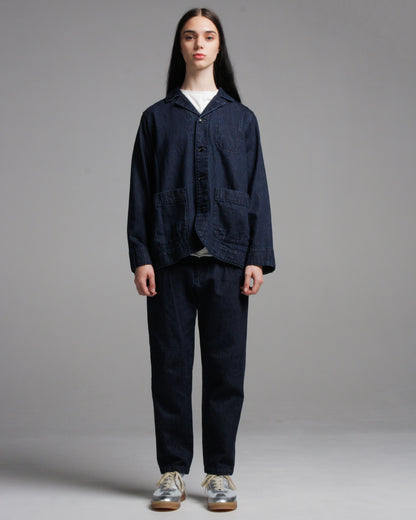 Indigo Cotton Linen Denim Jacket