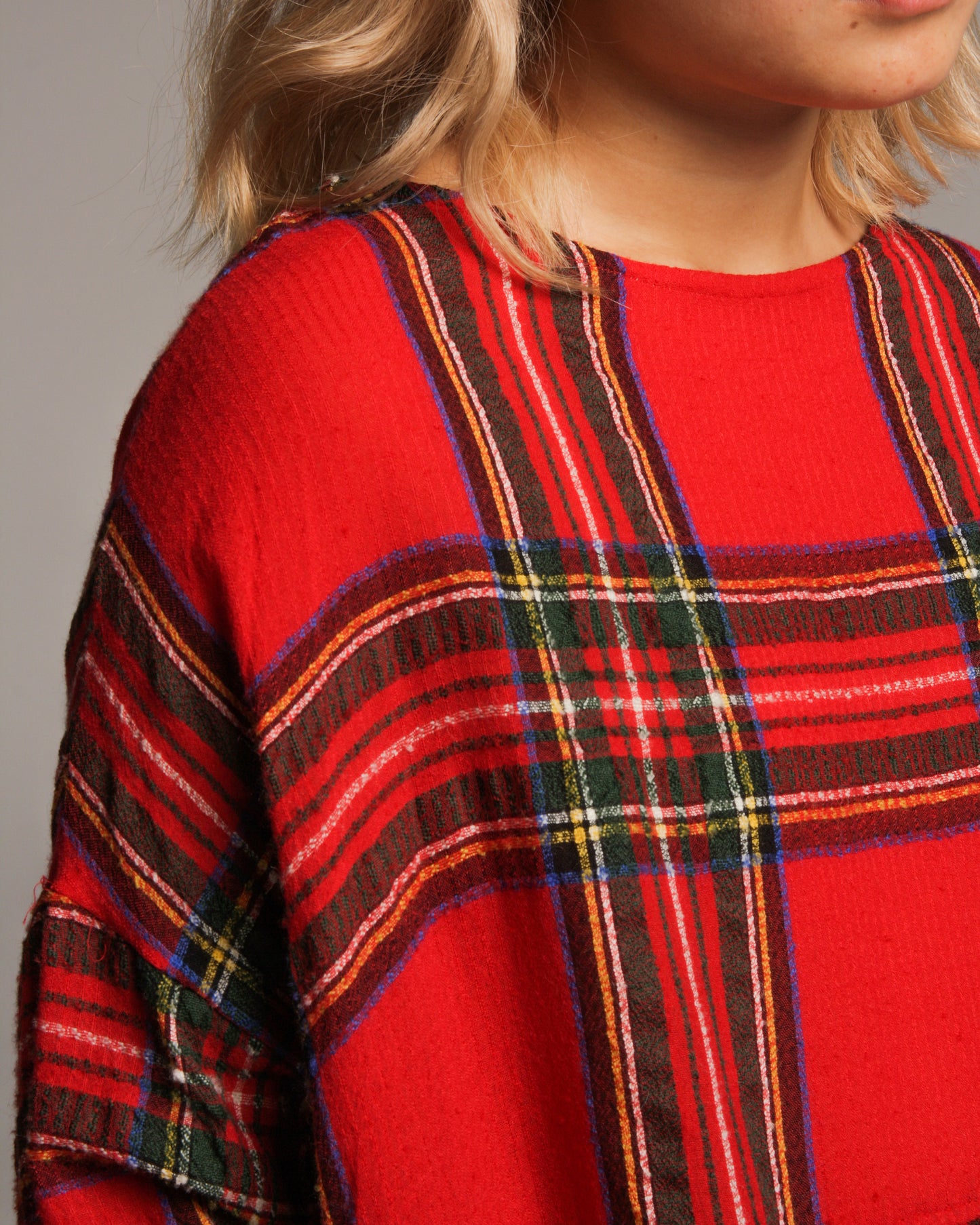 Red Tartan Wool Dress