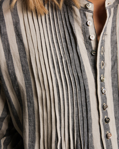 Azumadaki Striped Linen Dress