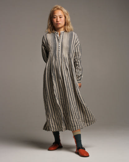 Azumadaki Striped Linen Dress