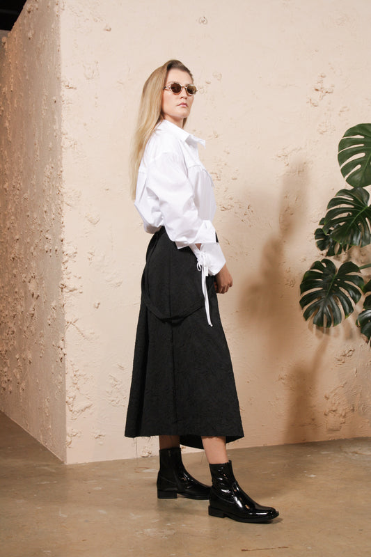 Pleated Skirt W Suspenders