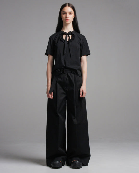 Pliza Wide Pleated Trousers