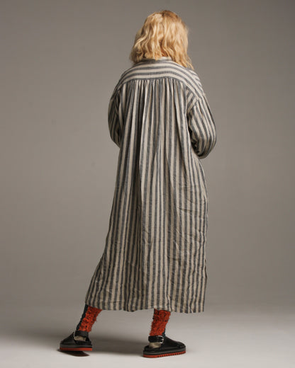 Azumadaki Striped Linen Dress