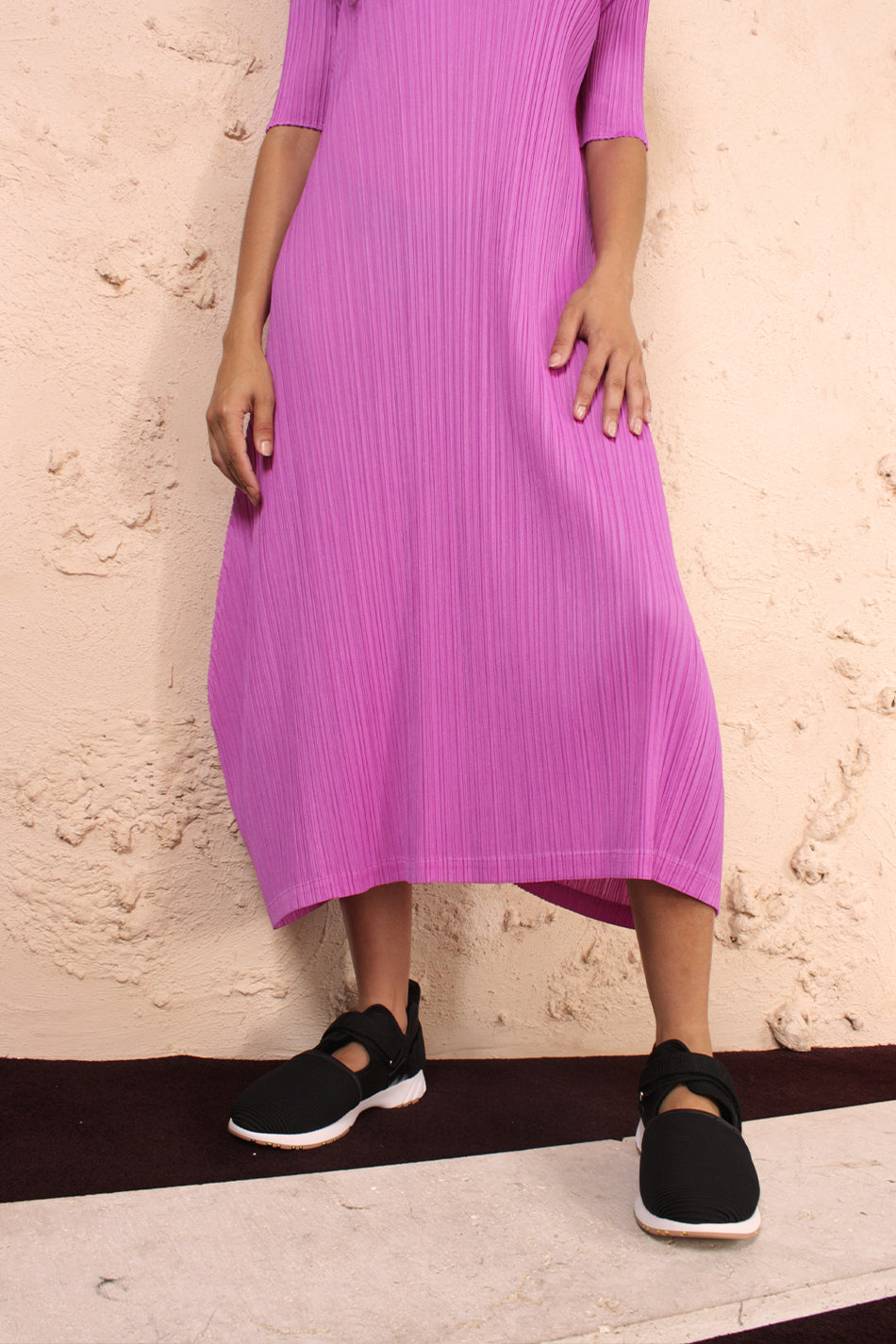 Short Sleeve Dress Purple