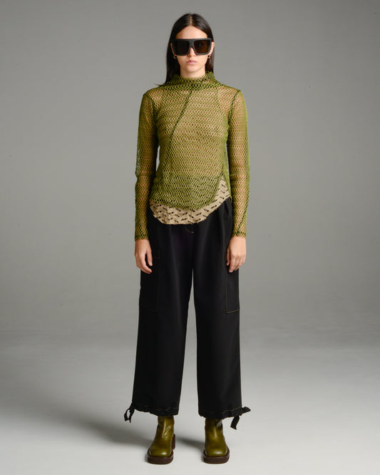 Black Patch Pocket Pants