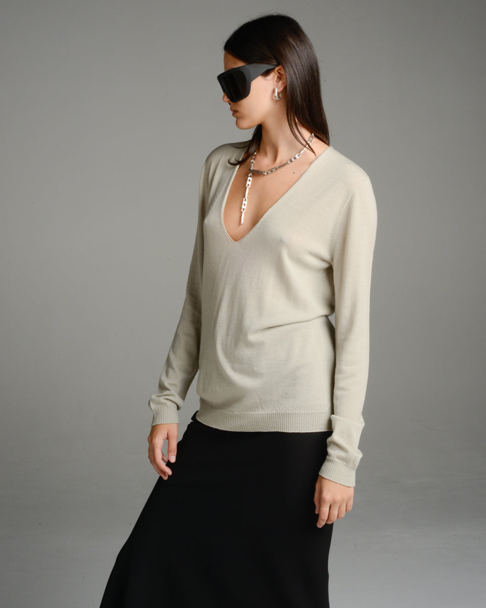 Pearl Soft V-Neck Sweater