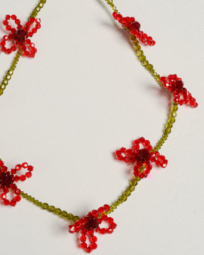 Beaded Poppy Necklace