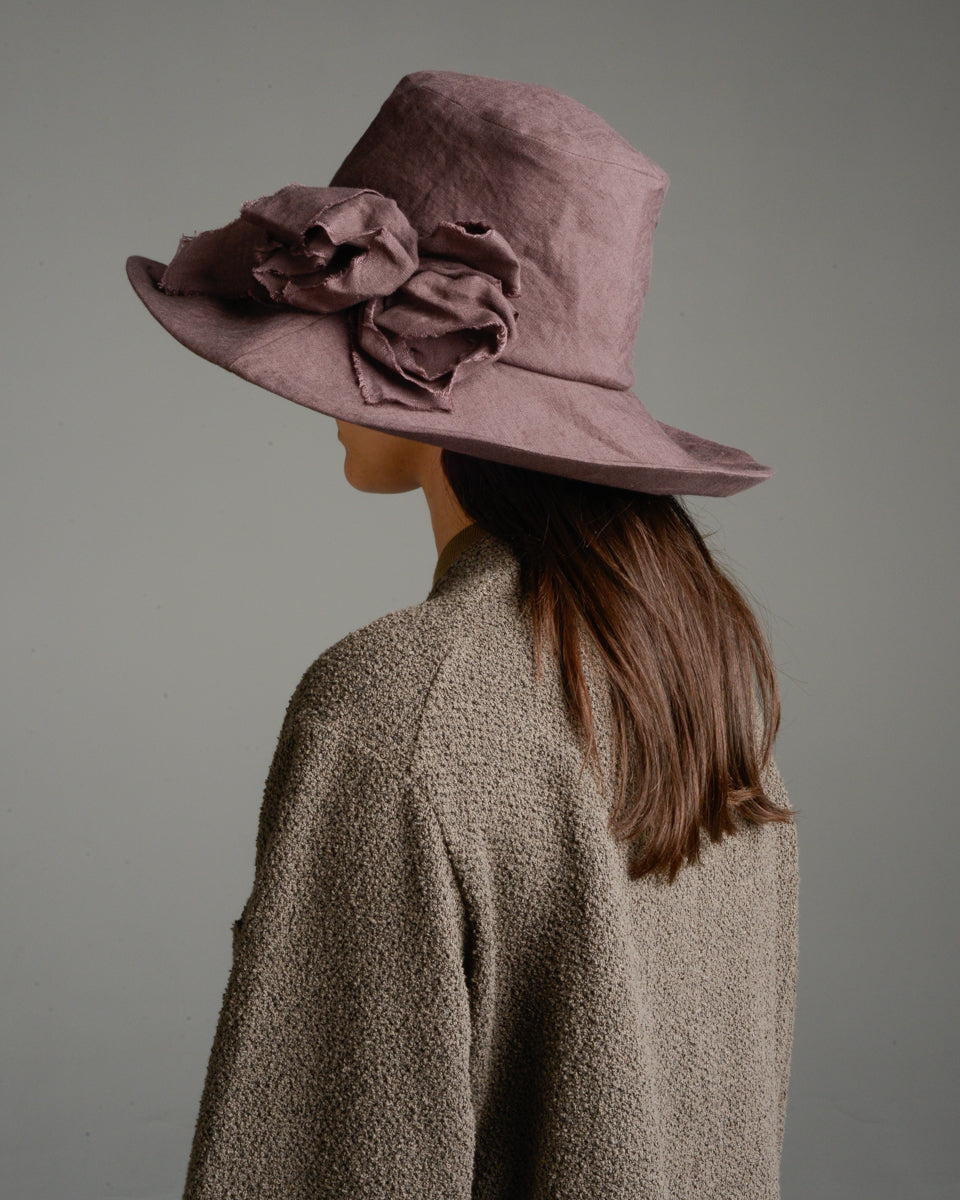 Aubergine Flower Hat
