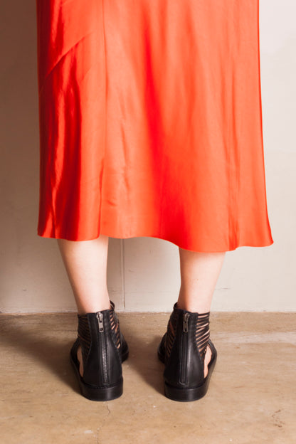 Vitello Lavato Nero Sandal