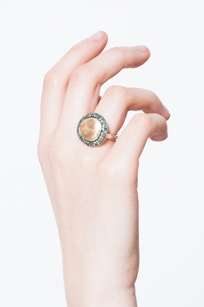 Julia Gold Emerald Ring