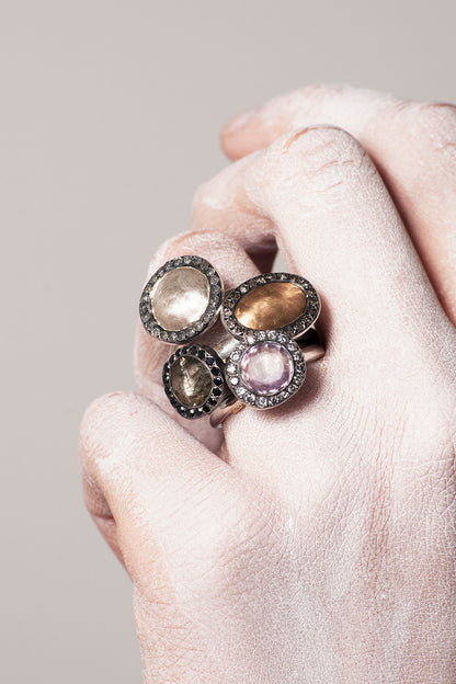 Beril Green Quartz Ring