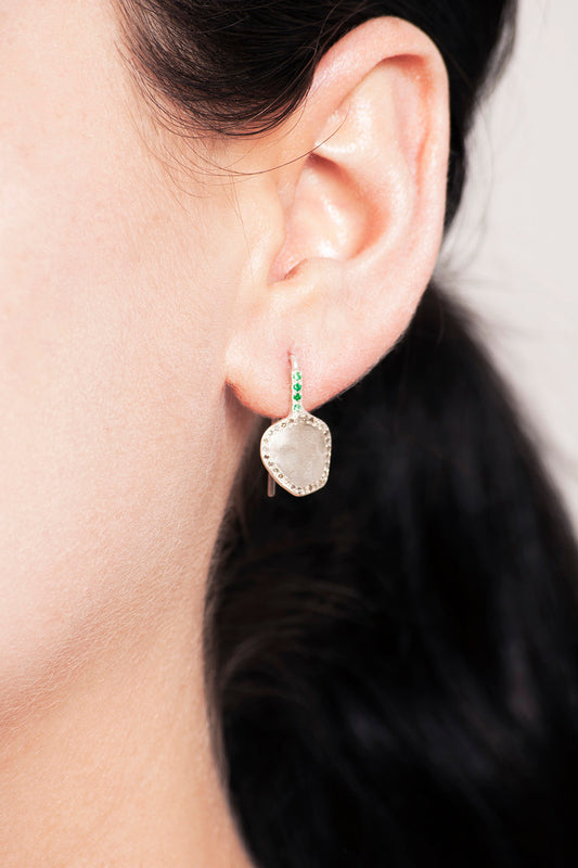 Medal Grey Diamond Earrings